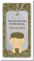 Camo Military - Custom Rectangle Baby Shower Sticker/Labels