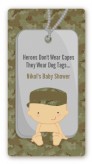 Camo Military - Custom Rectangle Baby Shower Sticker/Labels