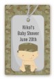 Camo Military - Custom Large Rectangle Baby Shower Sticker/Labels thumbnail