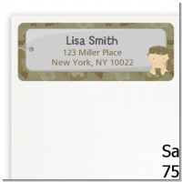 Camo Military - Baby Shower Return Address Labels