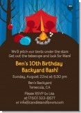 Camping - Birthday Party Invitations