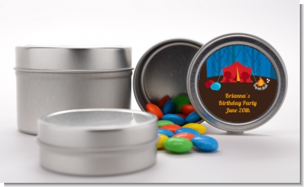 Camping - Custom Birthday Party Favor Tins