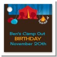 Camping - Personalized Birthday Party Card Stock Favor Tags thumbnail