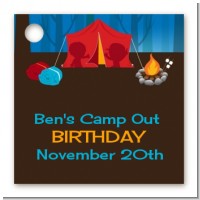 Camping - Personalized Birthday Party Card Stock Favor Tags