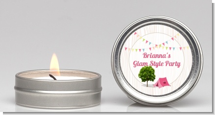 Camping Glam Style - Birthday Party Candle Favors