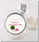 Camping Glam Style - Personalized Birthday Party Candy Jar