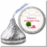 Camping Glam Style - Hershey Kiss Birthday Party Sticker Labels