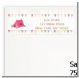 Camping Glam Style - Birthday Party Return Address Labels thumbnail