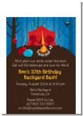 Camping - Birthday Party Petite Invitations