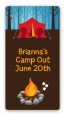 Camping - Custom Rectangle Birthday Party Sticker/Labels thumbnail