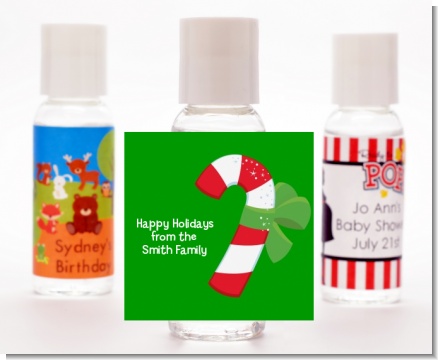 Candy Cane - Personalized Christmas Hand Sanitizers Favors