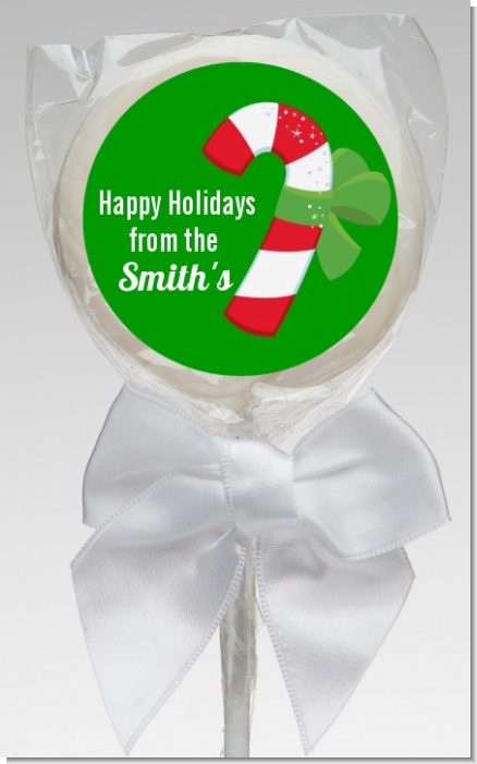 Candy Cane - Personalized Christmas Lollipop Favors