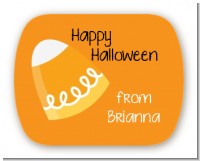 Candy Corn - Personalized Halloween Rounded Corner Stickers