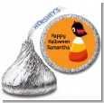 Candy Corn with Bird - Hershey Kiss Halloween Sticker Labels thumbnail