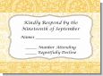 Pale Yellow & Brown - Bridal Shower Response Cards thumbnail