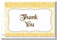 Pale Yellow & Brown - Bridal Shower Thank You Cards thumbnail
