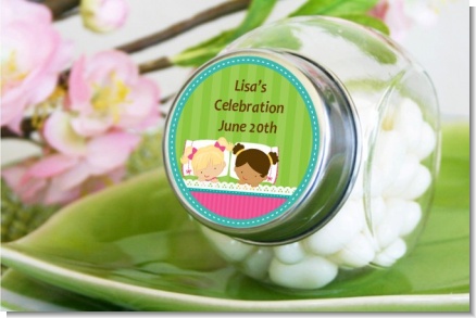 Slumber Party with Friends - Personalized Birthday Party Candy Jar