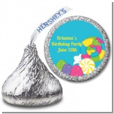 Candy Land - Hershey Kiss Birthday Party Sticker Labels