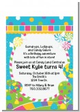 Candy Land - Birthday Party Petite Invitations