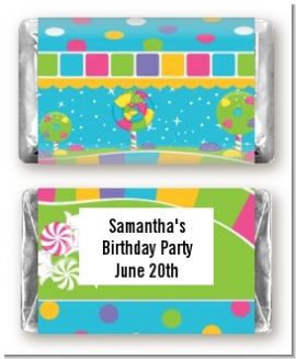 Candy Land - Personalized Birthday Party Mini Candy Bar Wrappers