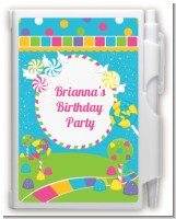 Candy Land - Birthday Party Personalized Notebook Favor