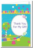 Candy Land - Birthday Party Thank You Cards