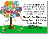 Candy Tree - Birthday Party Invitations