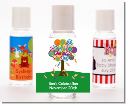 Candy Tree - Personalized Birthday Party Hand Sanitizers Favors