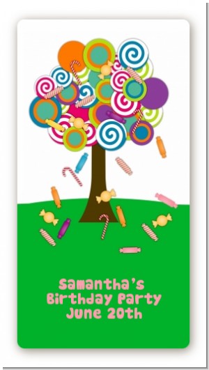 Candy Tree - Custom Rectangle Birthday Party Sticker/Labels