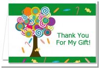 Candy Tree - Birthday Party Thank You Cards