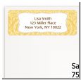 Pale Yellow & Brown - Bridal Shower Return Address Labels thumbnail