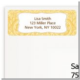 Pale Yellow & Brown - Bridal Shower Return Address Labels