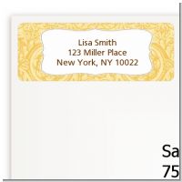 Pale Yellow & Brown - Bridal Shower Return Address Labels