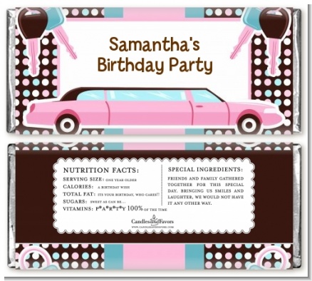 Car Keys | Sweet 16 - Personalized Birthday Party Candy Bar Wrappers