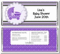Carriage - Personalized Baby Shower Candy Bar Wrappers