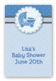 Carriage - Custom Large Rectangle Baby Shower Sticker/Labels thumbnail