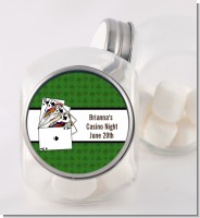 Casino Night Royal Flush - Personalized Birthday Party Candy Jar