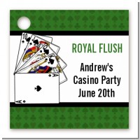 Casino Night Royal Flush - Personalized Birthday Party Card Stock Favor Tags
