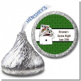 Casino Night Royal Flush - Hershey Kiss Birthday Party Sticker Labels