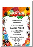 Casino Night Vegas Style - Birthday Party Petite Invitations