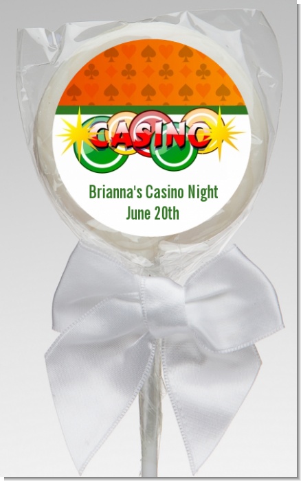 Casino Night Vegas Style - Personalized Birthday Party Lollipop Favors