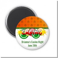 Casino Night Vegas Style - Personalized Birthday Party Magnet Favors