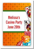 Casino Night Vegas Style - Custom Large Rectangle Bridal Shower Sticker/Labels