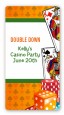 Casino Night Vegas Style - Custom Rectangle Birthday Party Sticker/Labels thumbnail