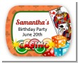 Casino Night Vegas Style - Personalized Birthday Party Rounded Corner Stickers thumbnail