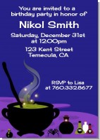 Cauldron & Potions - Birthday Party Invitations