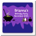 Cauldron & Potions - Square Personalized Birthday Party Sticker Labels thumbnail