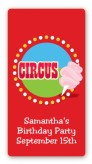 Circus Cotton Candy - Custom Rectangle Birthday Party Sticker/Labels