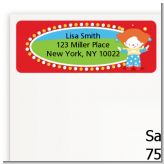 Circus Clown - Birthday Party Return Address Labels