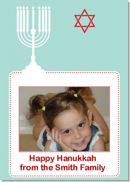 Celebrate Hanukkah - Personalized Photo Hanukkah Cards